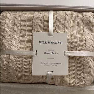 SOLD!* Boll and Branch Organic throw blanket - New in Box - completely sold out!